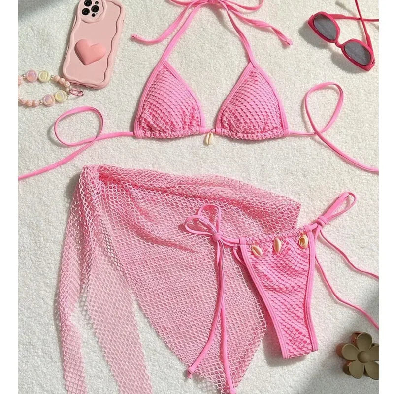 Bikini Mujer 2025 | 3 Piezas Sexy Brasileño Playa y Piscina