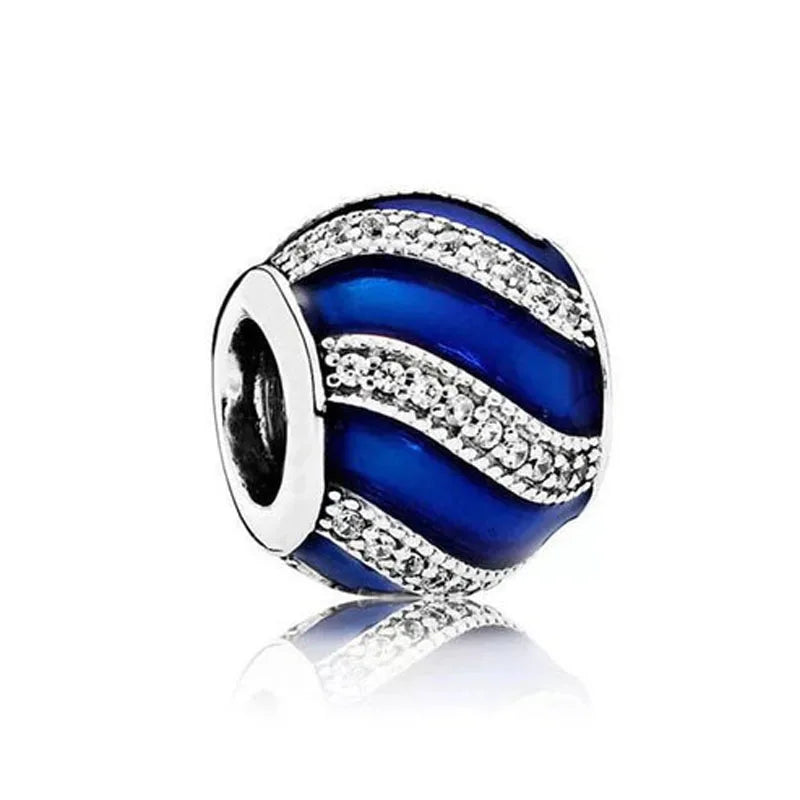 Charm Serie Océano en Plata 925 – Abalorios Tortuga, Cangrejo y Sirena para Pulsera Original Mujer