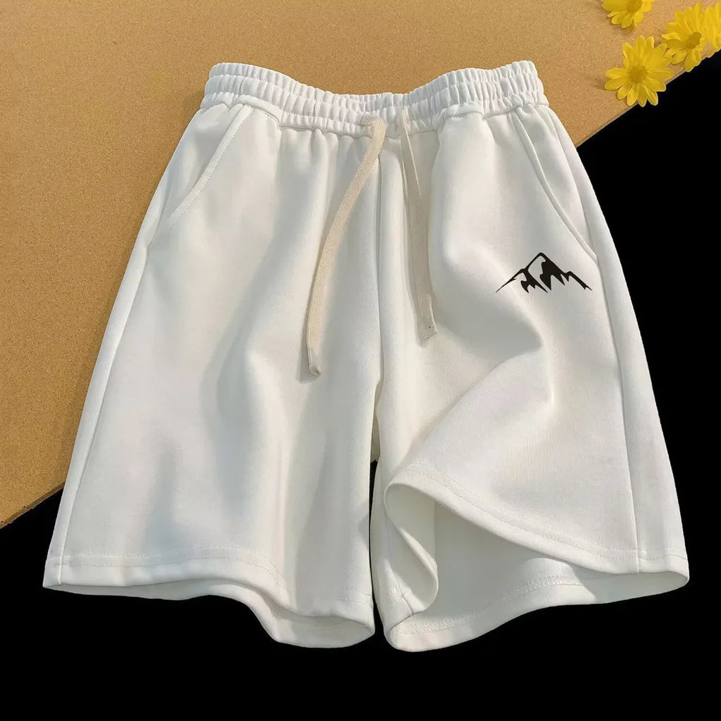 Shorts Oversize para Hombre – Pantalones Cortos Casual Estilo Chino con Estampado de Montañas, Tallas M-8XL, Ideal para Baloncesto