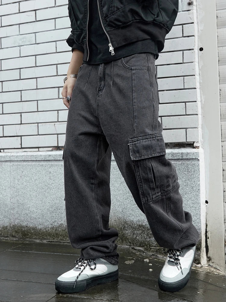 Jeans Baggy Y2K para Hombre – Pantalones Hip Hop Harajuku Oversize Pierna Ancha Denim Cargo Estilo Coreano Streetwear