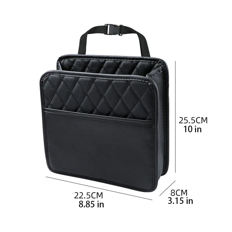 Organizador de Asiento Trasero para Coche | Caja de Almacenamiento Impermeable con Bolsillo para Teléfono y Accesorios