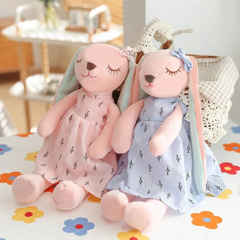 Kawaii Conejo de Orejas Largas – Peluche Suave para Niños, Muñeco de Compañía, Almohada Infantil Decorativa para Habitación