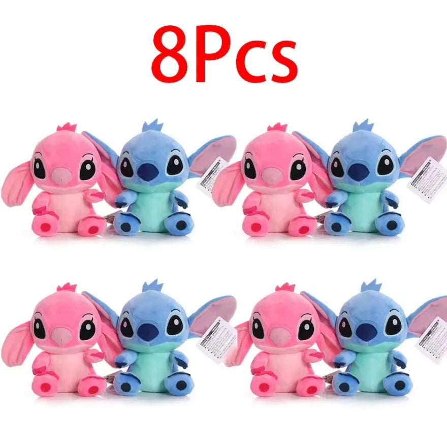 Peluche Stitch Disney 4/8 Pulgadas – Muñeco de Peluche Azul/Rosa | Juguete Anime Lilo & Stitch Regalo para Niños