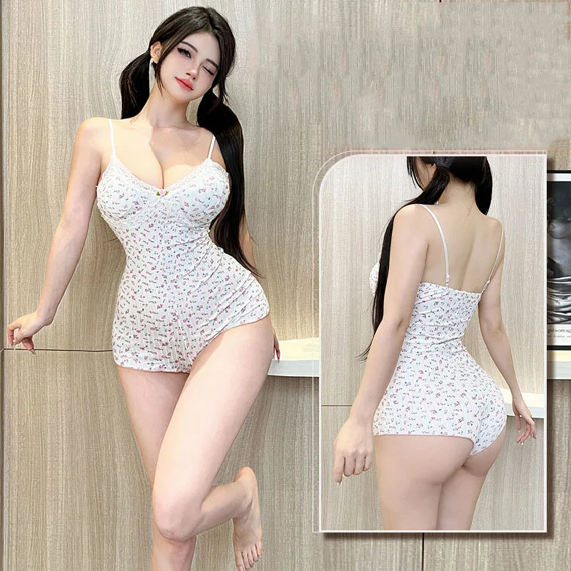Body Floral Mujer 2025 | Jumpsuit Sexy de Encaje Sin Mangas