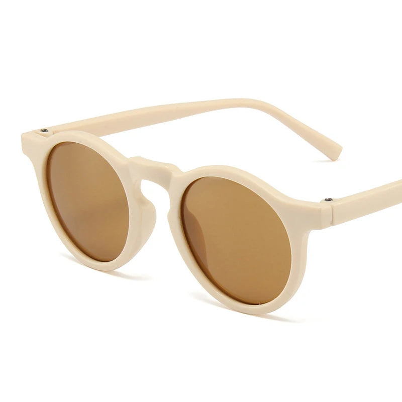 Gafas de Sol Vintage Redondas para Niños | Protección UV400 Acrílico Frosted