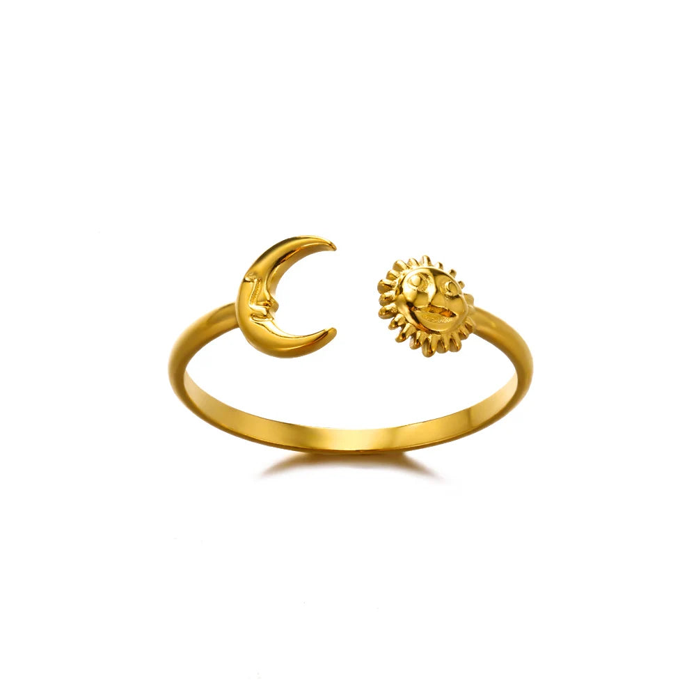 Anillos Clásicos de Acero Inoxidable 316L para Mujer - Color Dorado de Lujo Antialérgico y Duradero