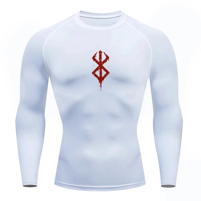 Camiseta Compresiva Anime Berserk Guts para Hombre – Gym, Running y Fitness, Manga Corta, Transpirable y Secado Rápido