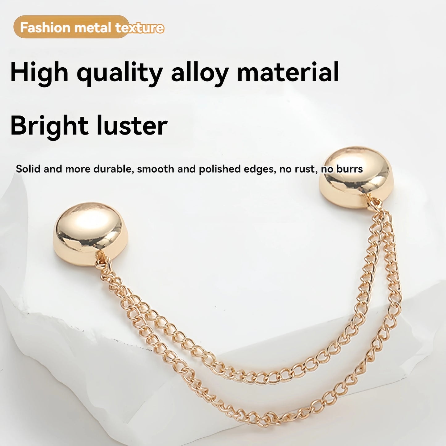 Clip Magnético Decorativo con Cadena – Sujetador Multifuncional para Bufanda, Chal y Ropa con Estilo