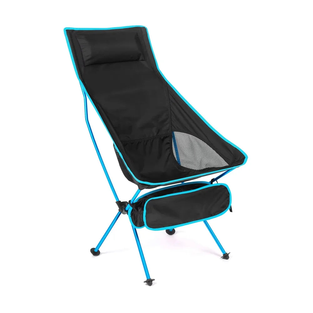 Silla Plegable Ultraligera – Portátil de Aluminio y Nylon para Camping, Pesca y Jardín