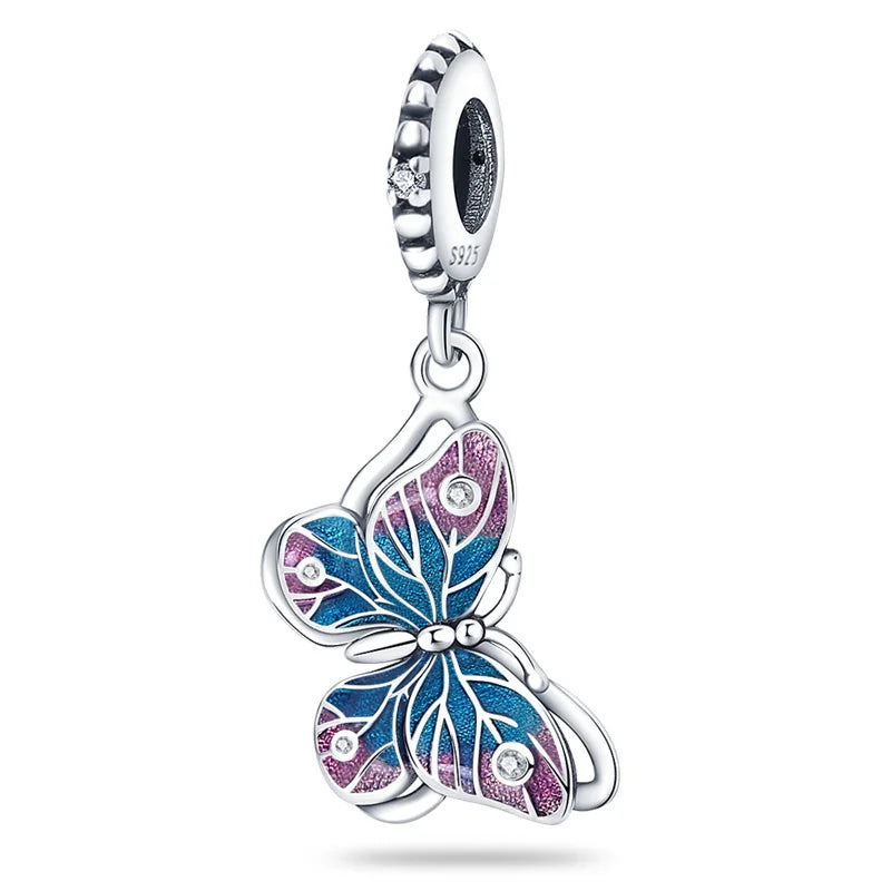 Charm Mariposa Plata 925 | Serie Compatibles Pandora Pulseras 3mm