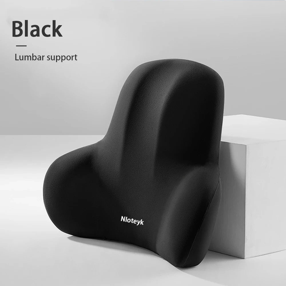 Cojín Ergonómico para Coche con Espuma Viscoelástica | Almohada de Cuello y Soporte Lumbar Transpirable para Asiento