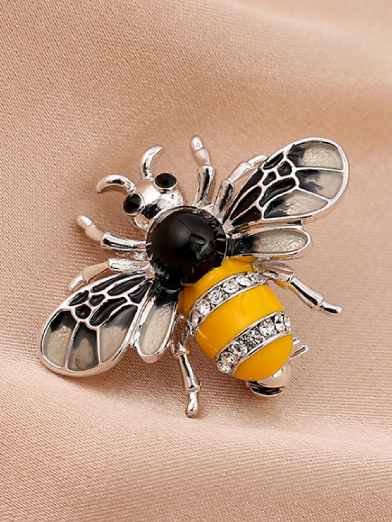 Broche de Abeja con Perla Imitación para Mujer - Joyería Elegante de Moda para Fiesta y Regalo