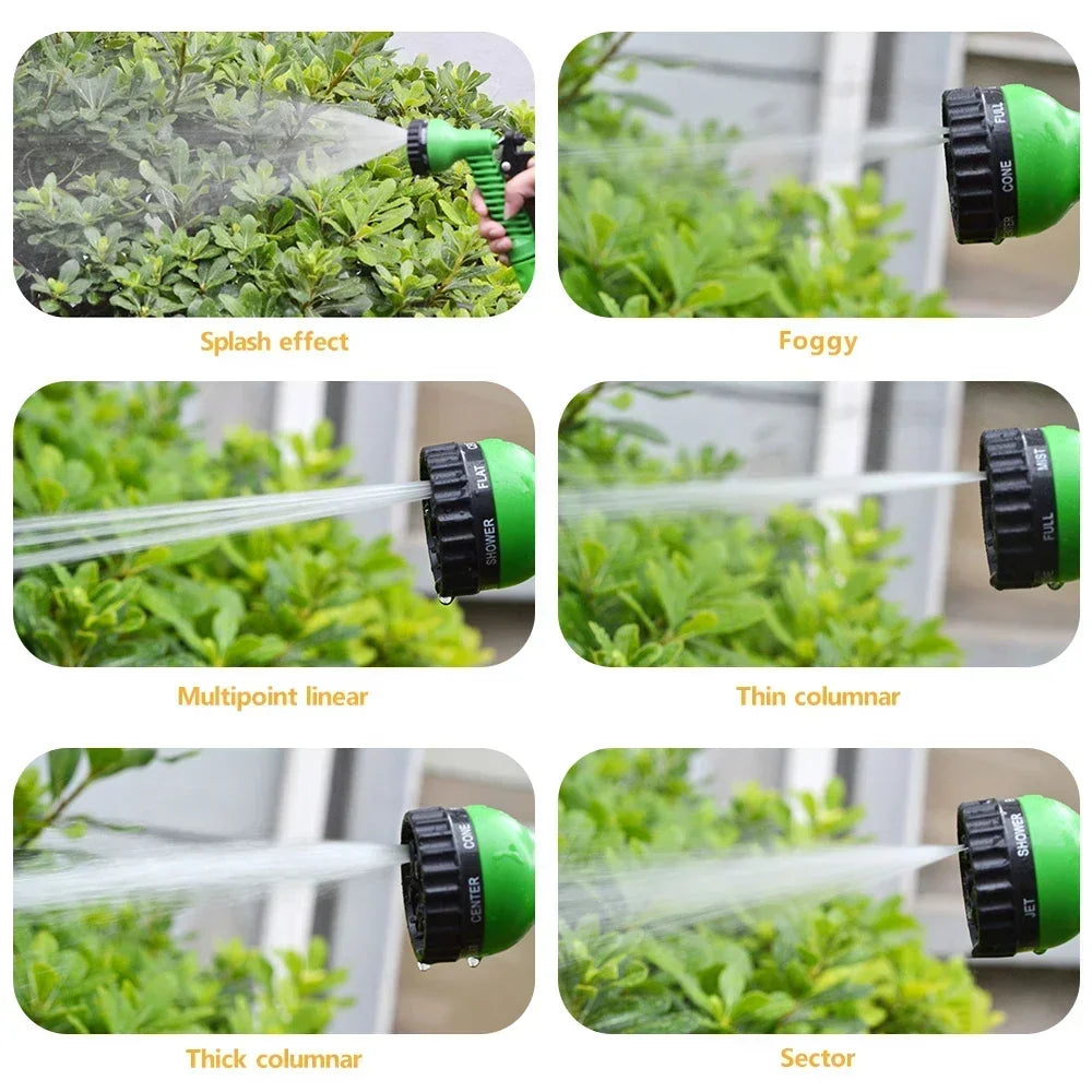 Manguera de Jardín Extensible con Pistola de 7 Funciones | Manguera Mágica Flexible para Riego y Lavado de Coches