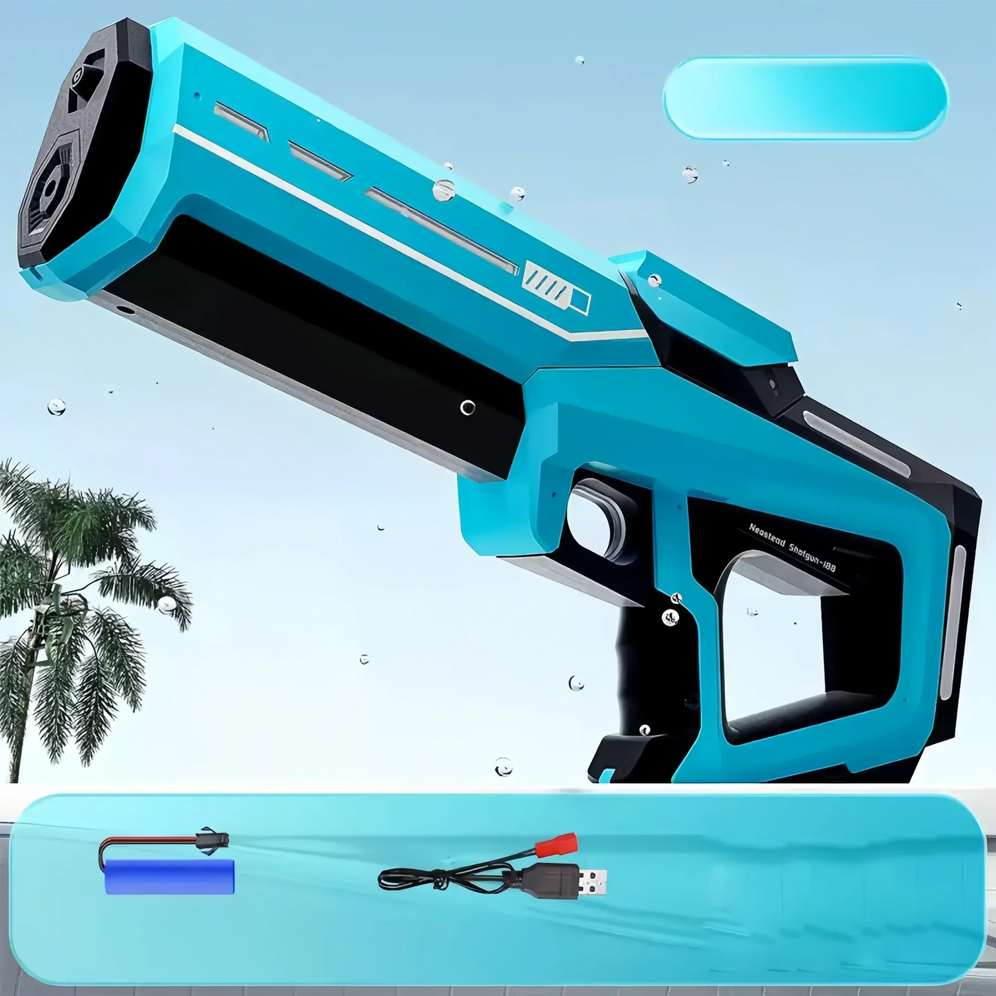 Pistola de Agua Automática Eléctrica – Juguete Portátil de Verano para Niños y Adultos | Diversión en Playa y Piscina