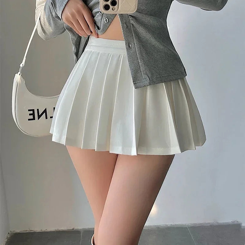 Falda Mini Plisada Mujer 2024 | Falda-Tenis Irregular con Shorts Integrados