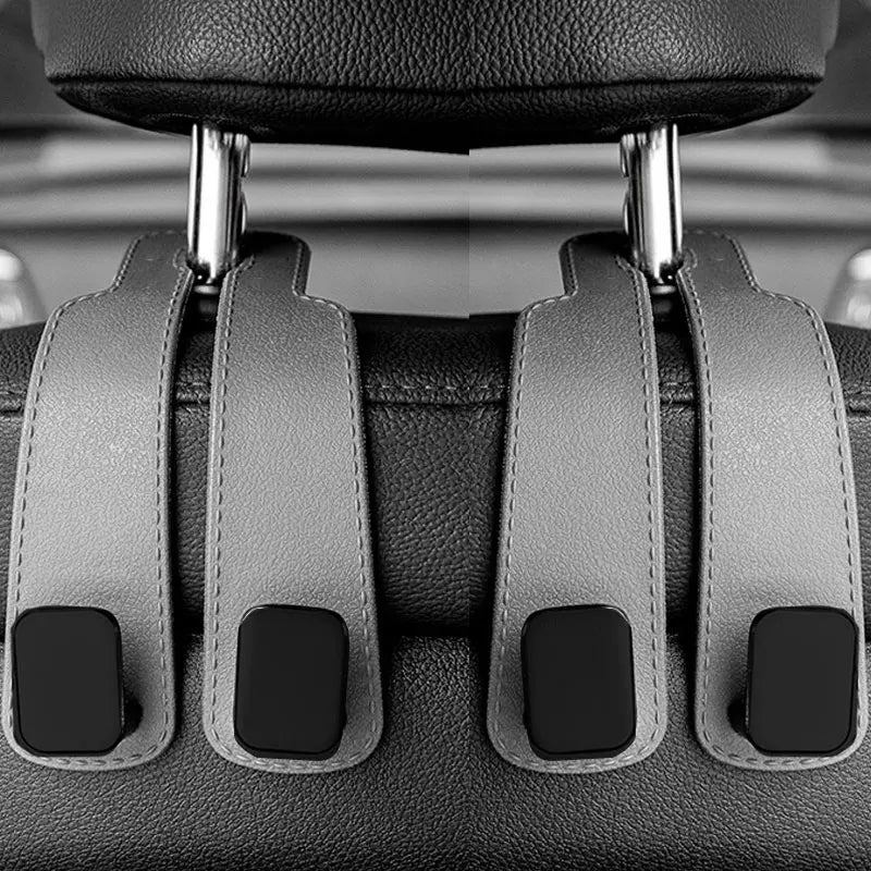 Ganchos ReposaCabezas para Coche – Organizador de Asiento Trasero | Soporte para Bolsos, Mochilas y Compras