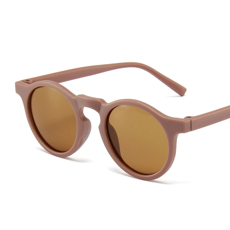 Gafas de Sol Vintage Redondas para Niños | Protección UV400 Acrílico Frosted
