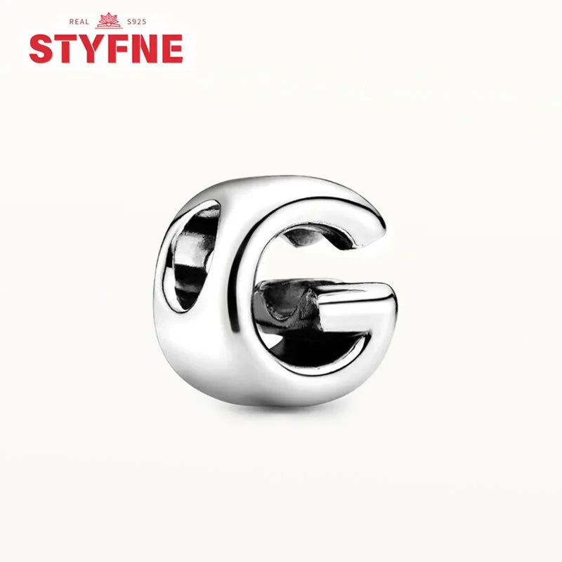 Charm Letras A-Z en Plata 925 – Abalorios DIY para Pulseras Originales Mujer