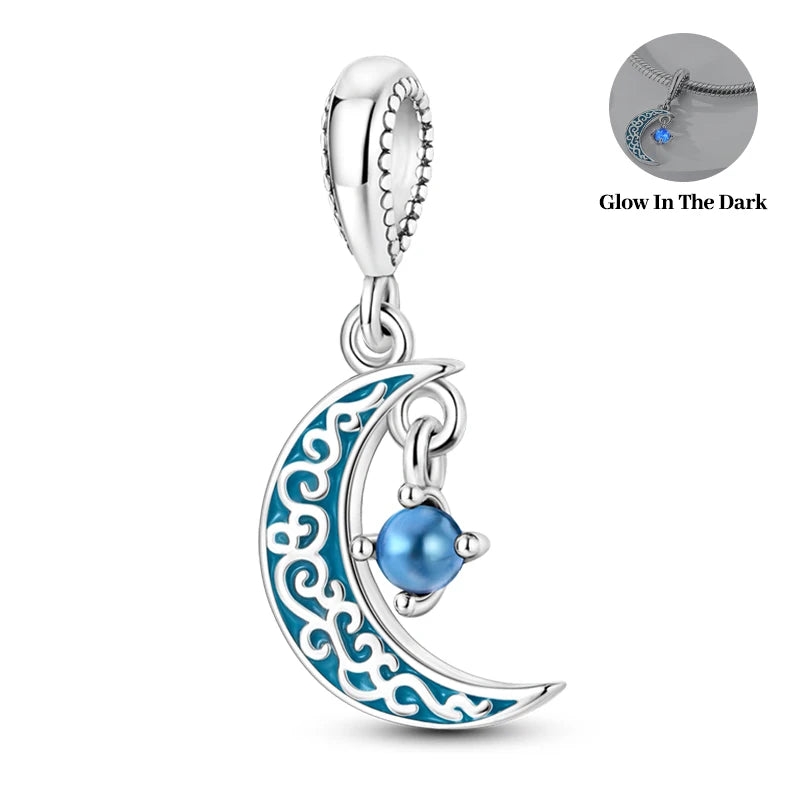 Charm Corazón Mamá e Hija en Plata 925 – Colgante Clásico para Pulseras Tipo Pandora, Regalo Día de la Madre