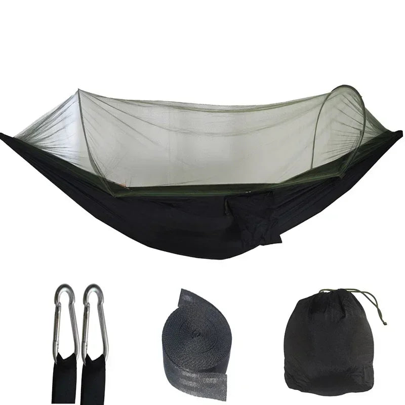 Hamaca de Camping con Mosquitera – Ligero de Tela Paracaídas 250x120 cm