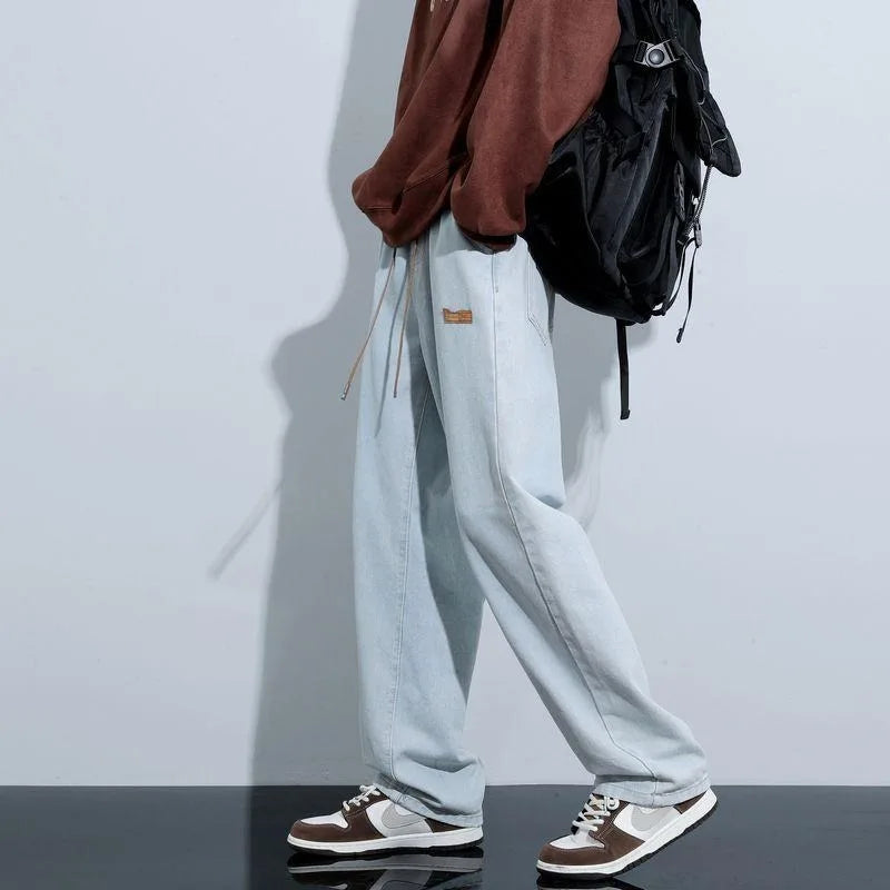 Jeans Vintage Americanos Hombre | Vaquero Oversize Negro Gris Recto Desgastado High Street