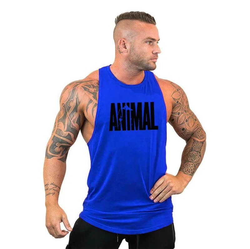 Tank Top de Bodybuilding para Hombre – Camiseta Sin Mangas con Letras y Animales, Gym y Fitness, Verano, Vest T-Shirt Masculina