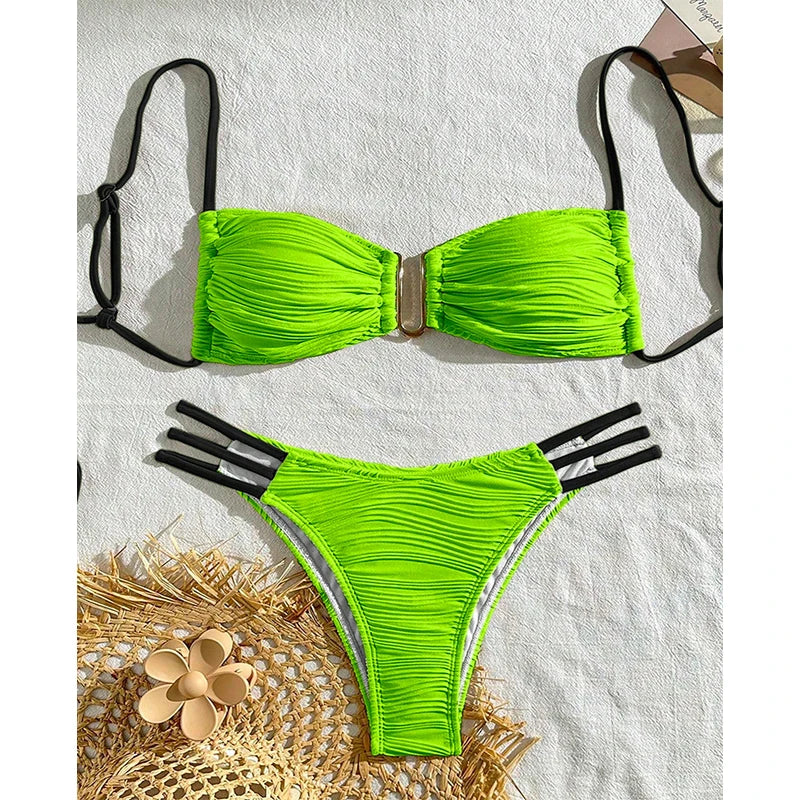 Bikini Sexy Mujer 2025 | Push-Up Brasileño 2 Piezas Playa y Piscina
