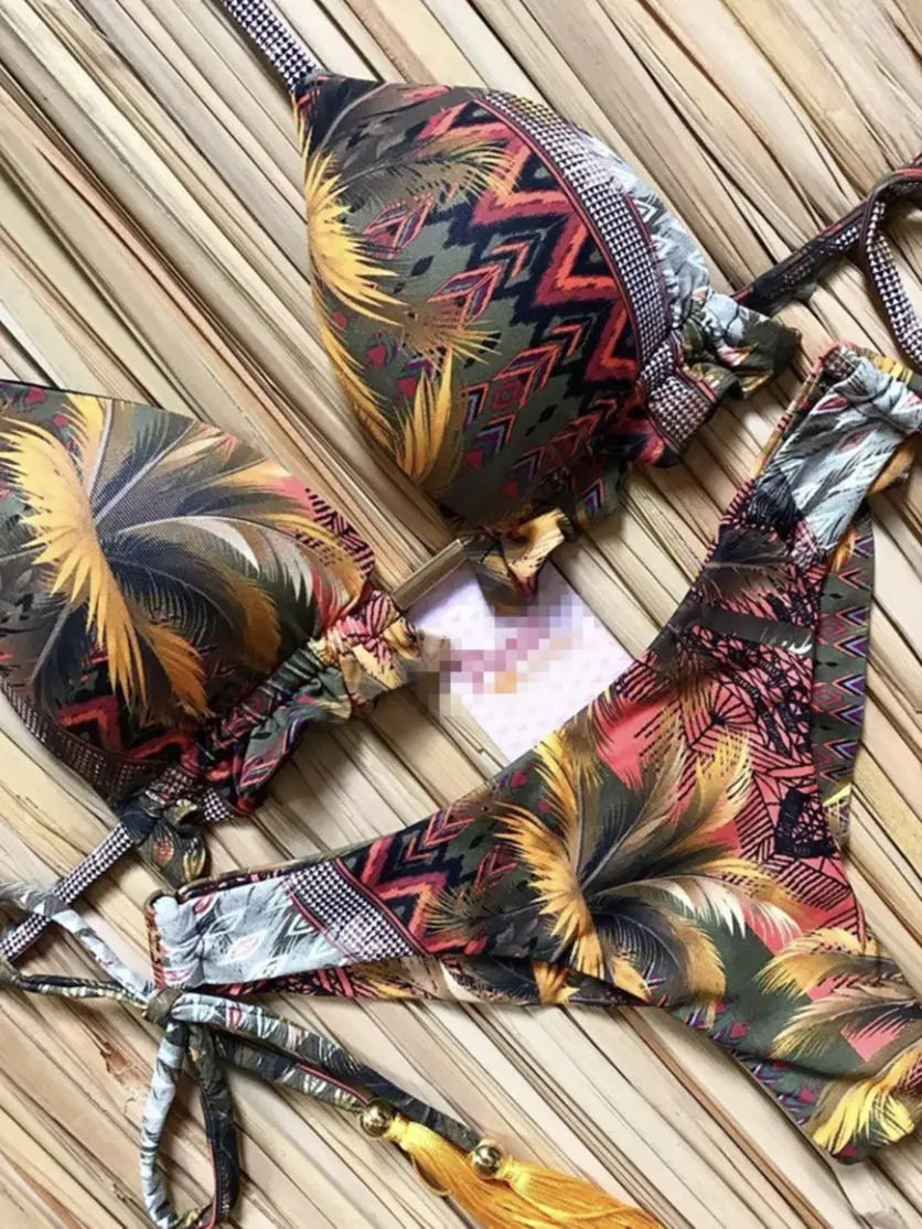 Bikini Sexy Mujer RUOTONGSEPT 2025 | Push Up Acolchado Playa y Piscina