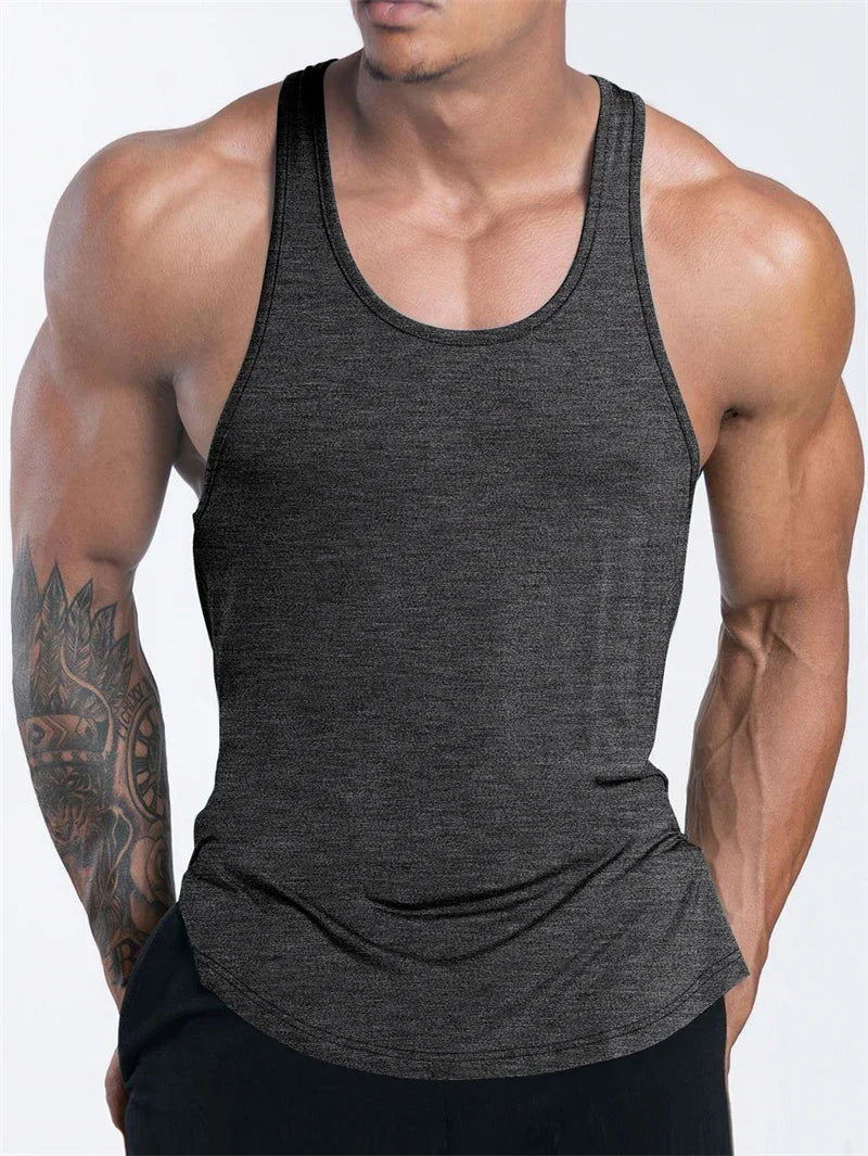 Tank Top Deportivo para Hombre – Fitness, Gym, Running y Basketball, Verano, Secado Rápido, Transpirable y Corte Loose