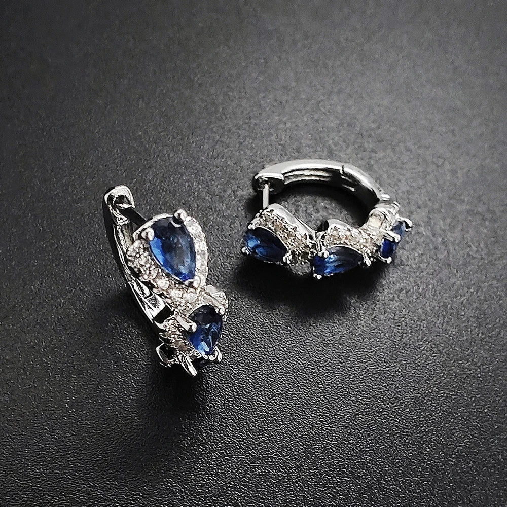 Pendientes Elegantes Redondos con Cristales – Aretes Colgantes de Lujo para Mujer, Joyería de Moda