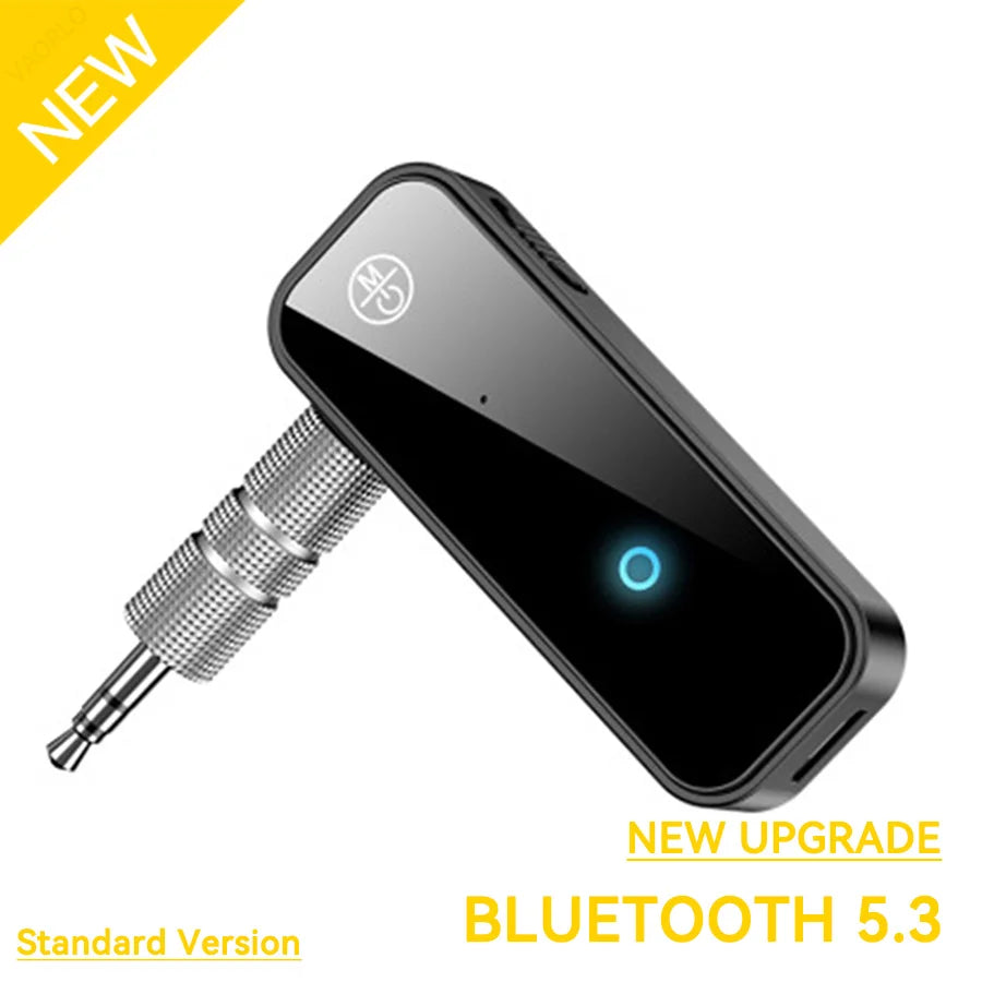 Adaptador Bluetooth 5.3 2 en 1 – Transmisor y receptor inalámbrico con conector 3.5mm para coche, auriculares y altavoces