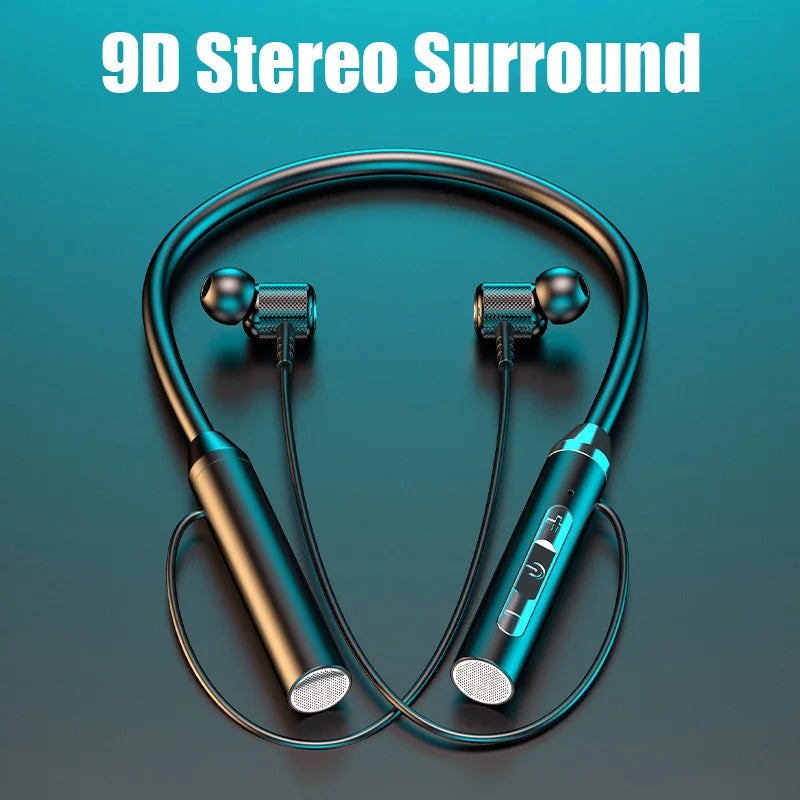 Auriculares Bluetooth Deportivos de Cuello con Imanes – Manos Libres, Cancelación de Ruido, Estéreo Inalámbrico