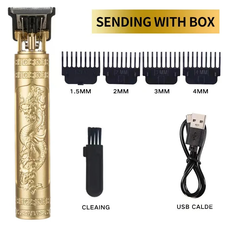 Máquina de Cortar Cabello Profesional 💈 Clipper Eléctrico Recargable USB | Corte Preciso y Potente para Barbería y Hogar