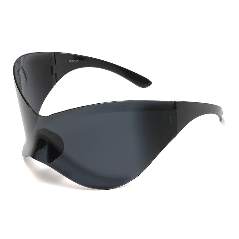 Nuevas Gafas de Sol Oversized Y2K Punk Sin Montura | Unisex Hip Hop Sport One Piece UV400