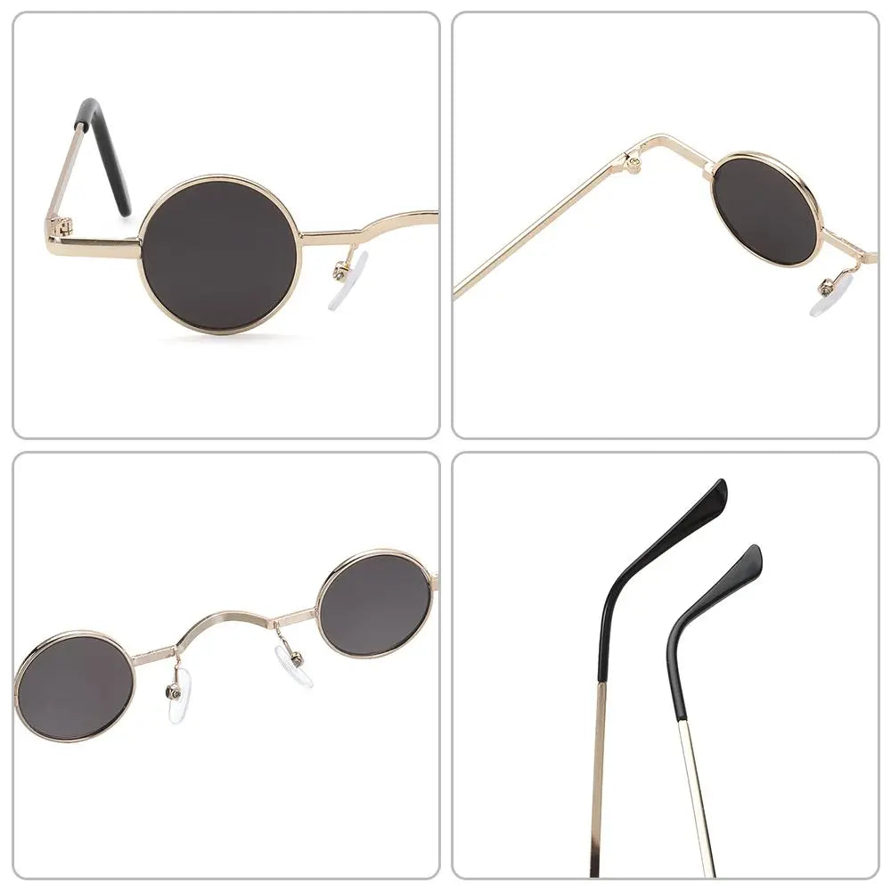 Gafas de Sol Redondas Punk Unisex | Montura Metálica Hip Hop Colores Moda UV400
