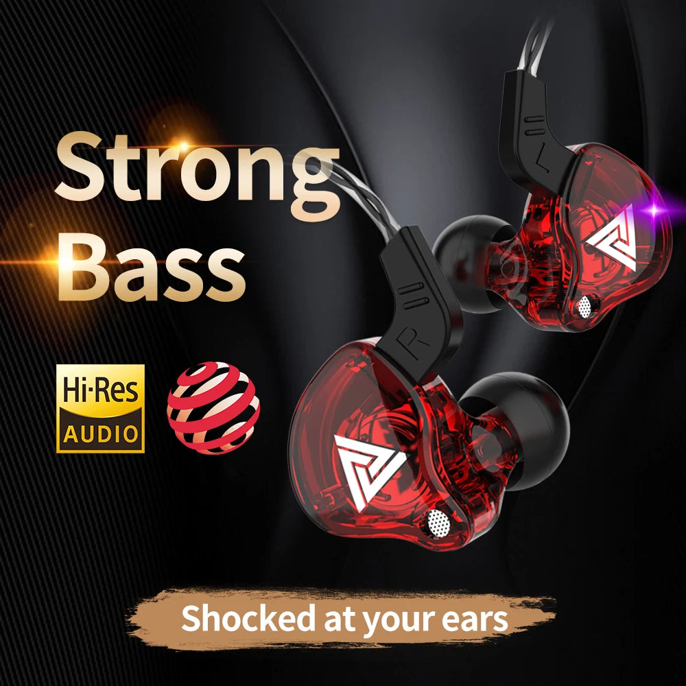 Auriculares In-Ear QKZ AK6 Originales | 6 Unidades Dinámicas con Micrófono, Sonido HIFI Estéreo y Subwoofer Deportivo