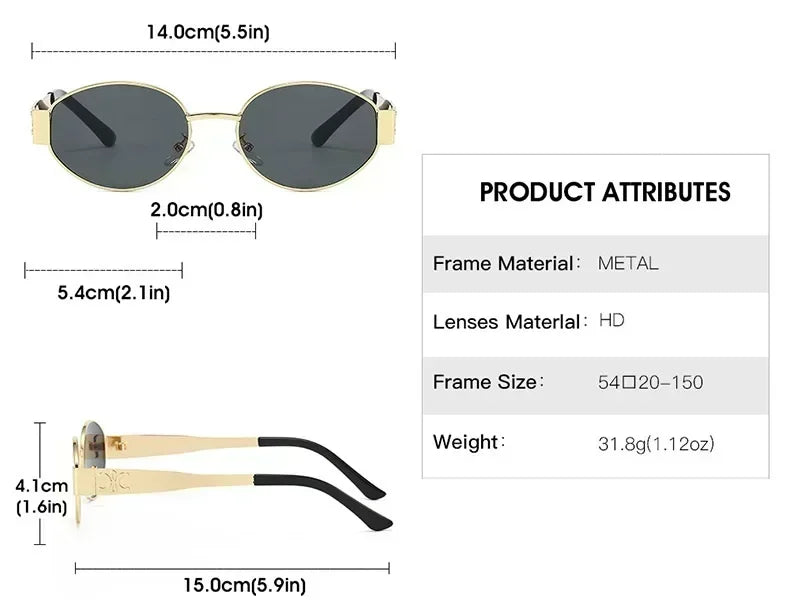Gafas de Sol Metálicas Unisex UV400