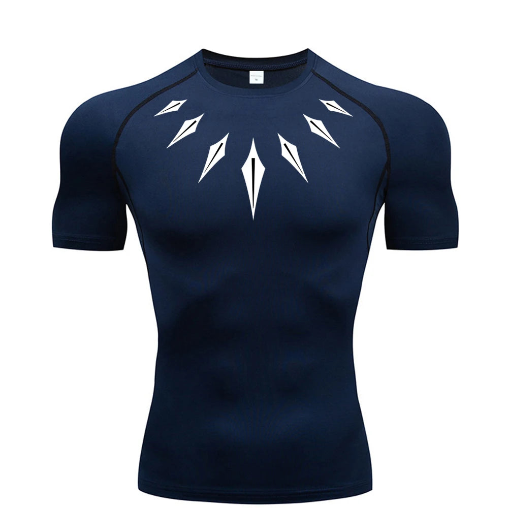 Camiseta Compresiva Anime para Hombre – Fitness, Running y Gym con Secado Rápido, Ajuste Slim y Estilo Atlético