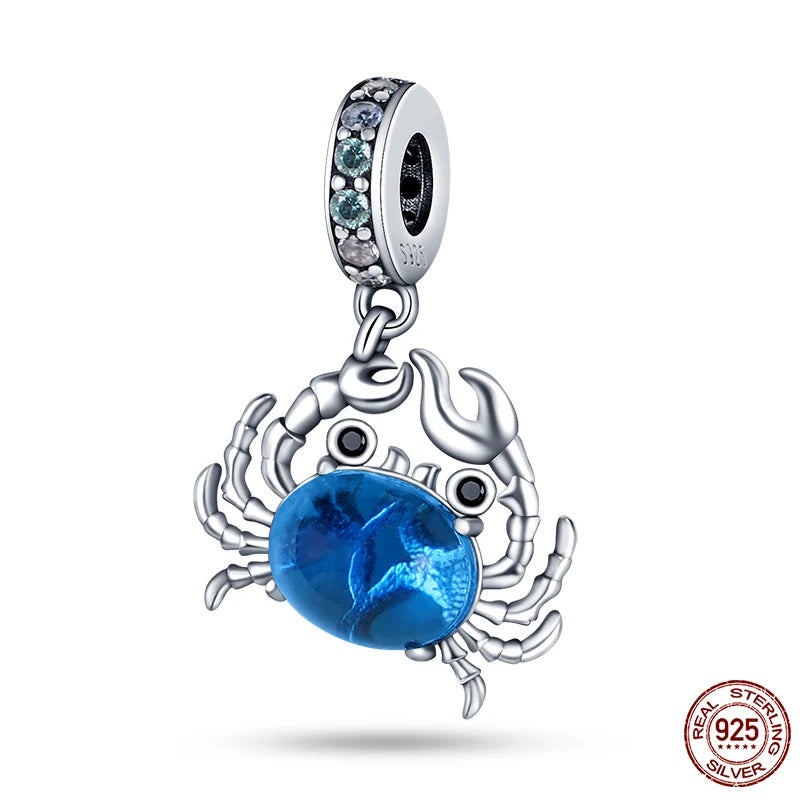 925 Sterling Silver Chameleon Luminous Firefly Butterfly Charms Beads Fit Qikaola 925 Original Bracelets Fine DIY Jewelry Making