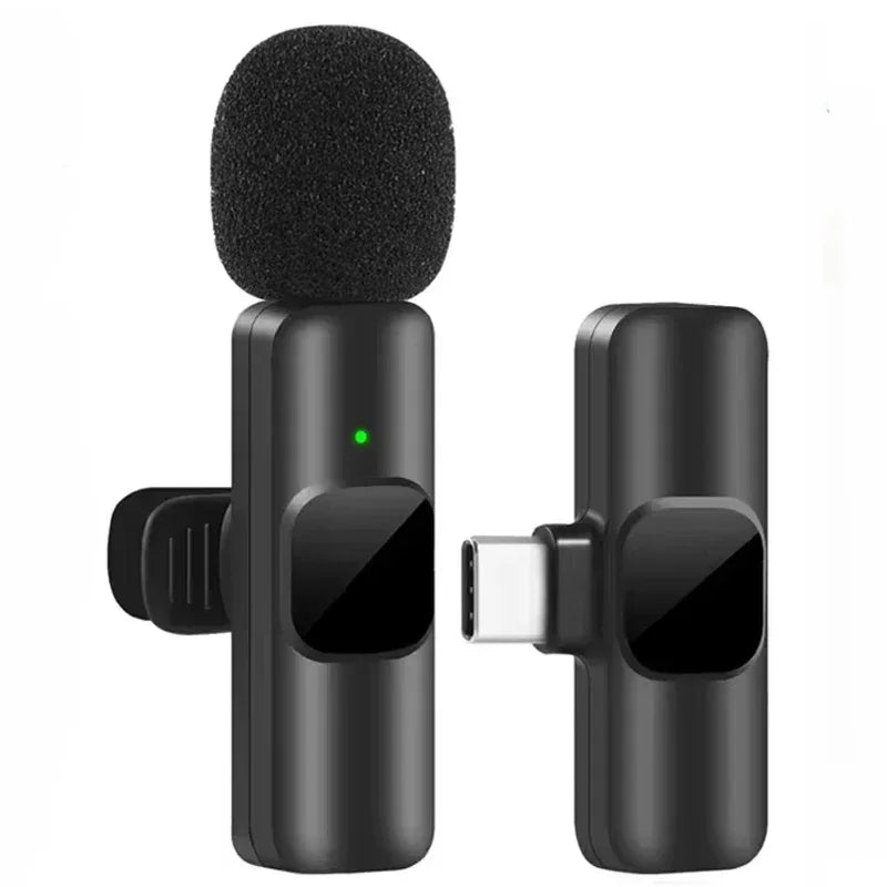 Basix Micrófono Lavalier Inalámbrico 2.4G | Mini Micrófono Portátil para iPhone, Android, Grabación, Streaming y Entrevistas