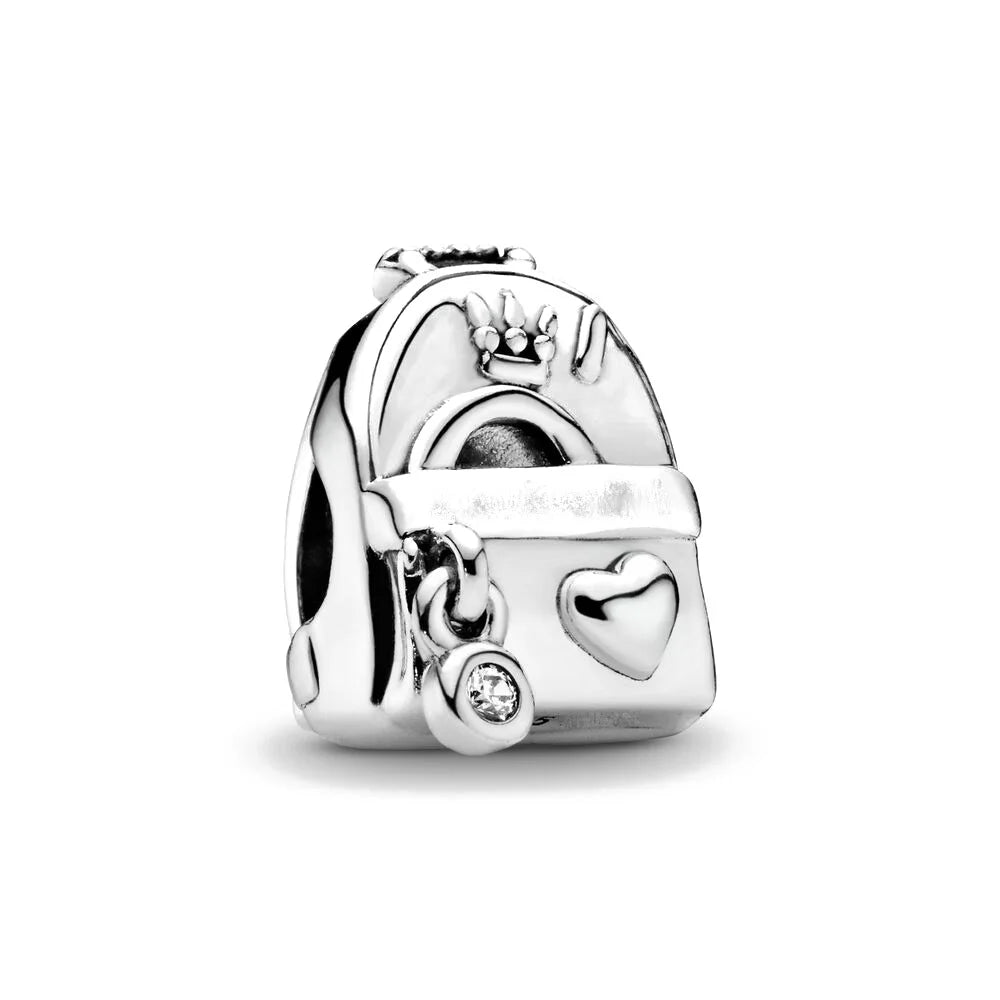 Charm colgante maestra plata 2023 – Abalorio en forma de cuaderno, lápiz y birrete para pulsera tipo Pandora mujer