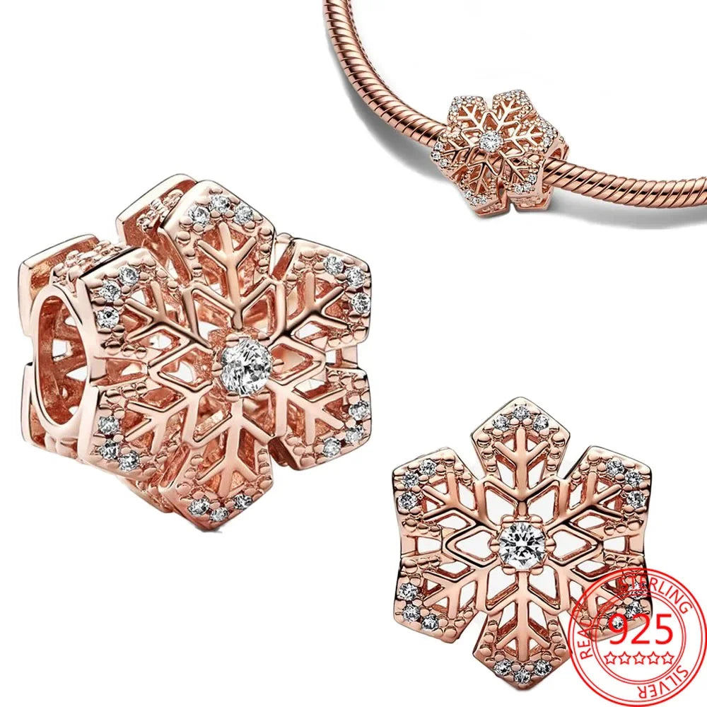 Charm Colgante Pareja Plata 925 y Oro Rosa | Compatible Pandora Original | Pulsera o Collar Mujer