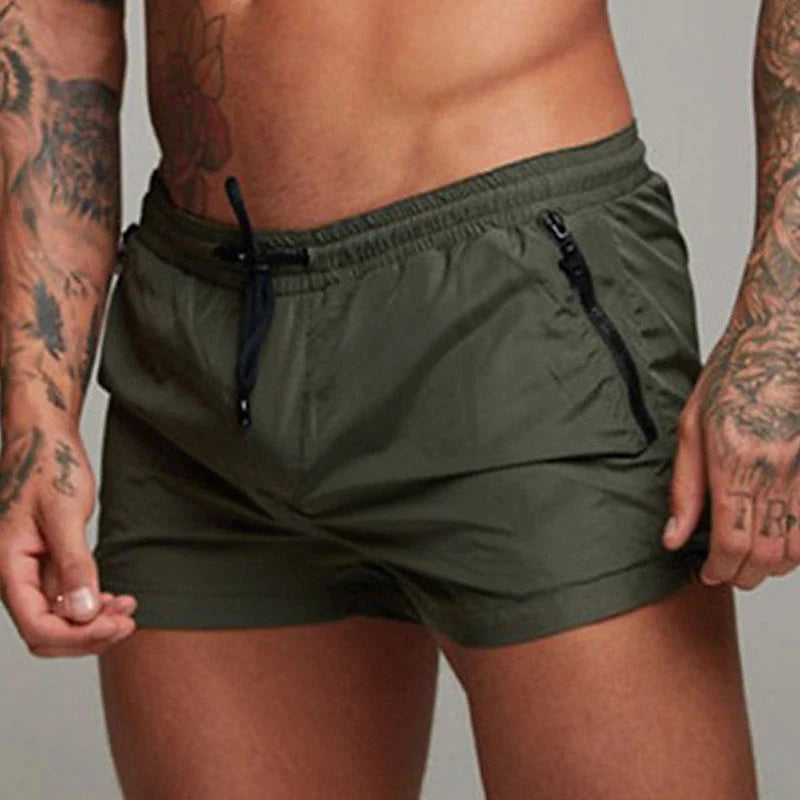 Bañador Hombre con Bolsillos Cremallera | Shorts Playa Secado Rápido con Malla – Swimwear Verano
