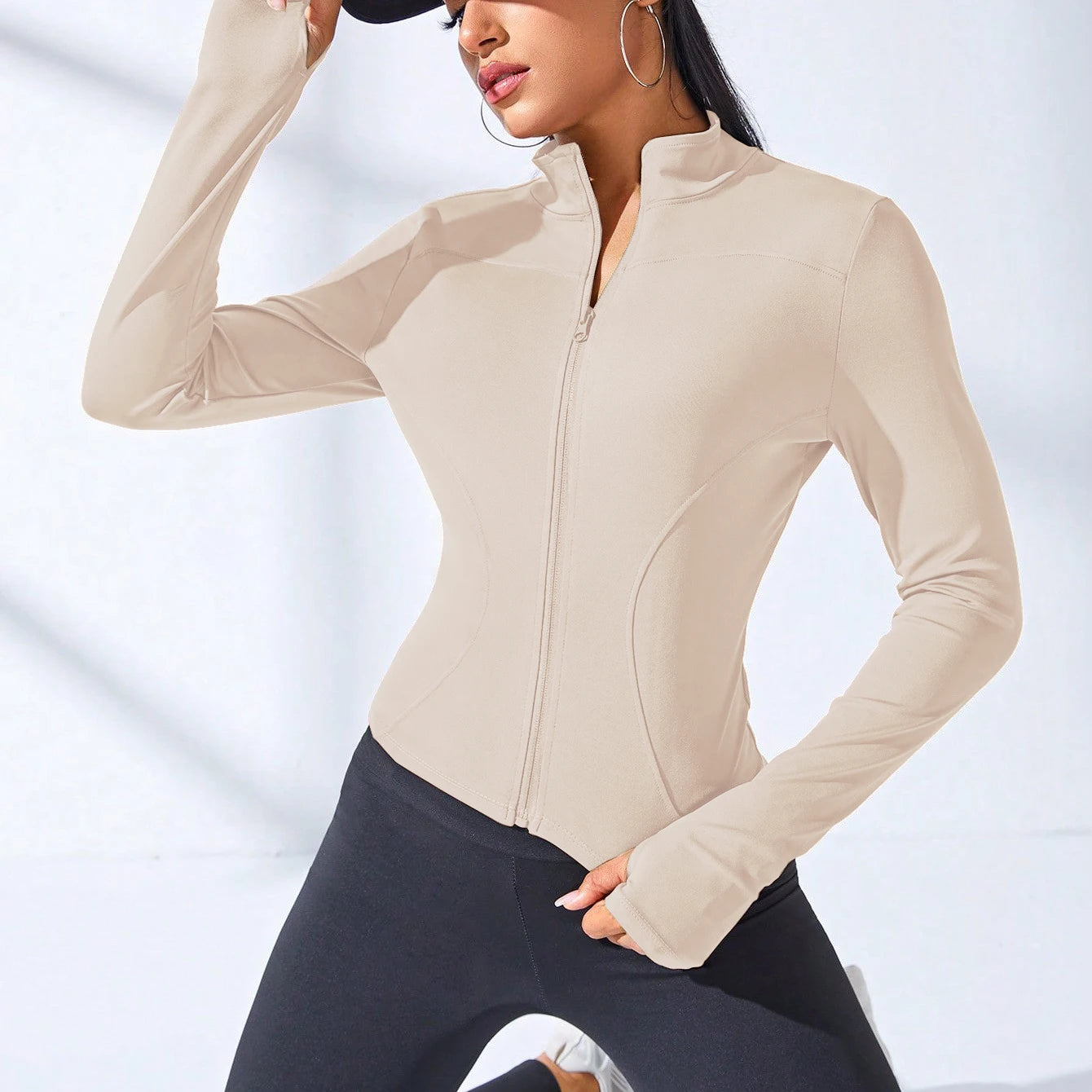 Chaqueta Deportiva Mujer 2024 | Corta con Cremallera Slim Fit Yoga y Fitness
