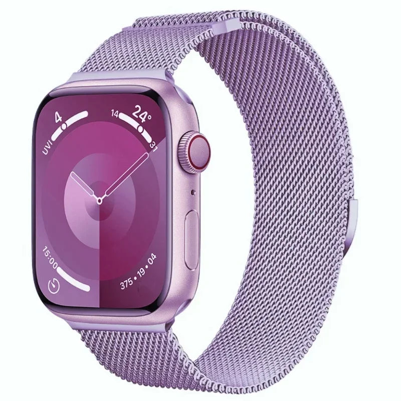 Correa Milanese para Apple Watch Ultra/SE/Series 9/8/7/6/5/3 – Pulsera Magnética de Acero Inoxidable 49mm 45mm 44mm 41mm 40mm 38mm