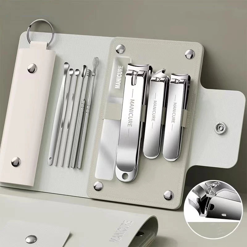 Set de Manicure y Pedicure Portátil 6-18 Piezas Ouriner | Kit de Cuidado Personal con Tijeras de Cejas y Cortauñas