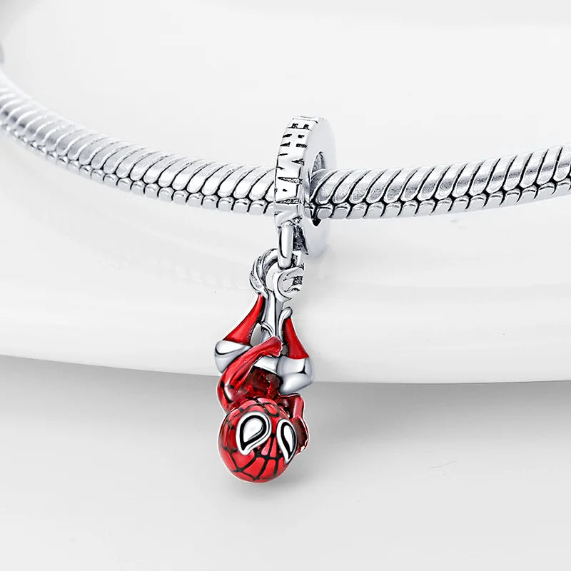 Charm Spiderman Serie Marvel – Abalorio Colgante Plata 925 para Pulsera DIY Mujer