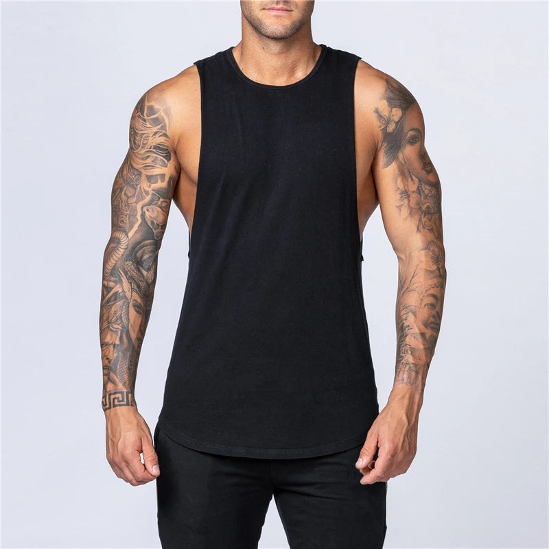 Tank Top de Algodón para Hombre – Camiseta Sin Mangas de Gym, Fitness, Jogging y Bodybuilding, Transpirable, Cuello Redondo, Casual Muscle Vest