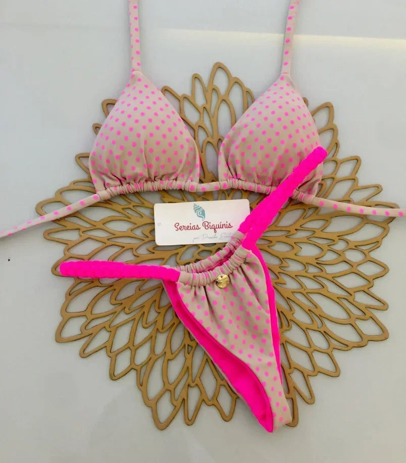 Bikini Sexy Mujer 2025 | Halter Lace-Up Y2K Playa y Piscina