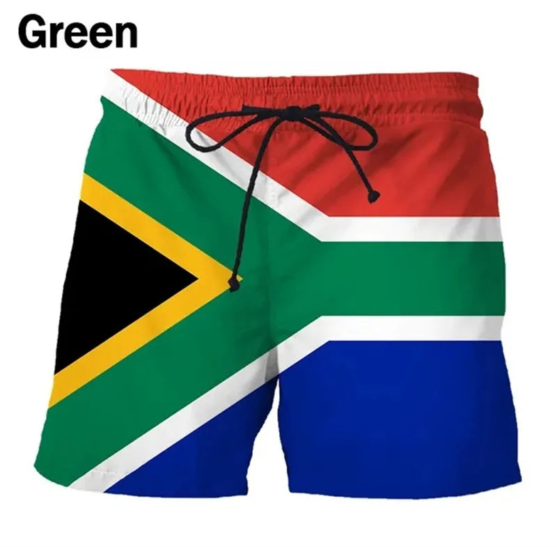 Shorts de Playa para Hombre 2025 con Estampado de Banderas Alemania, USA y UK – Bañador 3D Verano Transpirable y Moderno